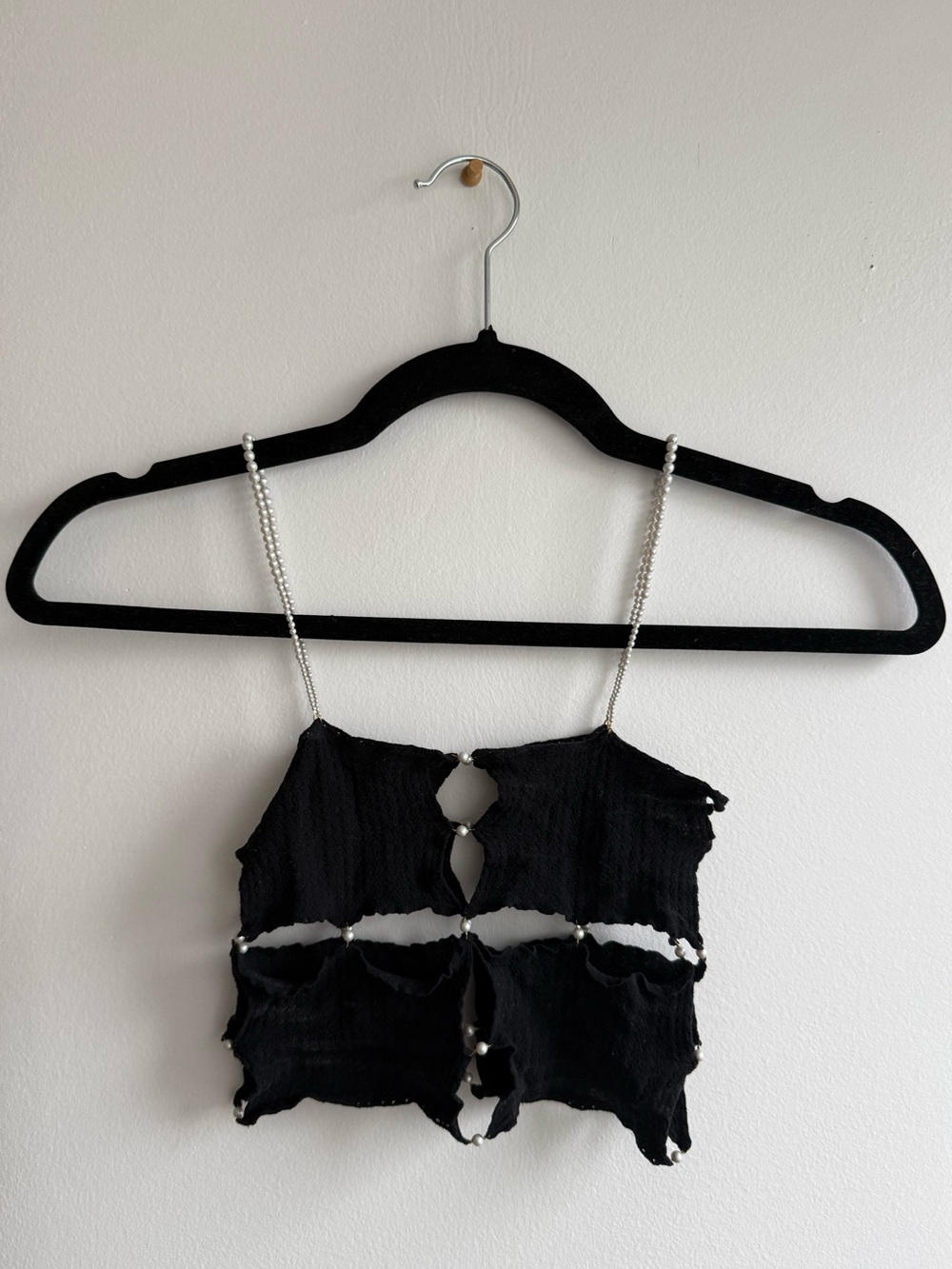 Rui pearl chain fitted top